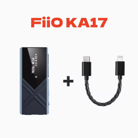 FiiO KA17 Hi-Res Audio HIFI Decoder Portable USB DAC AMP Desktop Headphone Amplifier Dual ES9069Q 3.