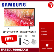 [ Delivered by Seller ] SAMSUNG 65" inch DU7000 Crystal UHD 4K Smart TV (2024) UA65DU7000KXXM UA65CU