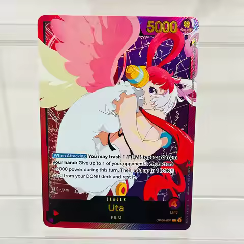 One Piece Uta OP06-001 English DIY Card with Holographic Texture, Perfect Condition Premium Anime Co