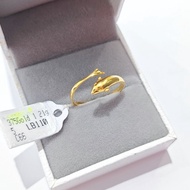 Cincin dolphin emas 375 free size C66