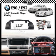 BMW E90 E92 2009 - 2013 12.3" BBA Casing Android Player Installation Dash Kit Player With Socket Can