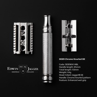Edwin Jagger DE89 Chrome Knurled DE Safety Razor (Closed Comb)