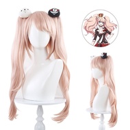 Danganronpa Enoshima Junko COS Wig Double Tiger Mouth Clip Ponytail Anime