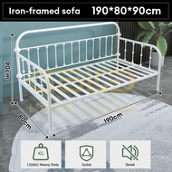 GOLD 6FT Metal Sofa Bed Single Daybed Iron sofa Frame Katil Bujang Besi Sofa Rehat 80CM/100CM/150CM 