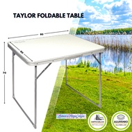 TAYLOR FOLDABLE TABLE Meja Lipat Meja Koper Portabel Aluminium 80x60x70cm Meja Camping Outdoor Meja Jualan Serbaguna / Meja Lipat Piknik / Meja kemah lipat kayu MDF struktur baja