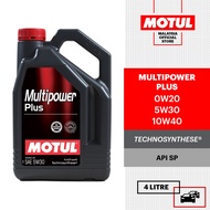 MOTUL Multipower Plus 0W20 5W30 10W40 4L Minyak Enjin Technosynthese SP