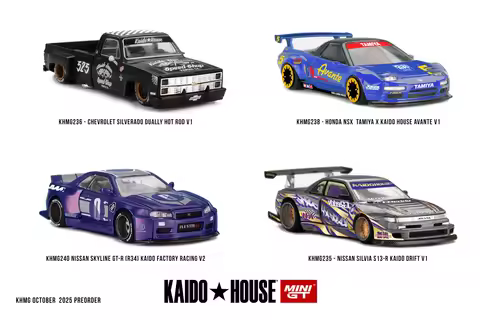Kaido Houses Nissan Silvia S13-R NissanR34 Chevrolet Silverado Honda NSX alloy car model