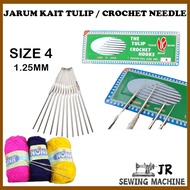 Tulip Crochet Hook / Jarum Kait Tulip / Jarum Kait Benang Bulu Kamping /Jarum Kait Single Ended Size