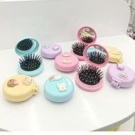 Foldable Glass Comb Cute Character Travel Comb Foldable Comb Round Travel Glass Comb