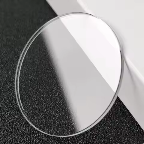 Plane Mineral Watch Glass 2.5mm Thickness Flat Round Crystal Clear Front Cover 37mm-45mm Diameter Pa