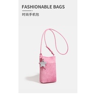 Dopamine Color Phone Purse for Women, Small Star-Decorated Crossbody Bag, Mini Coin Wallet