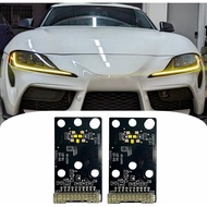 2Pcs Yellow DRL LED Boards Fit For 2020-2024 Toyota GR Supra A90 A91 LED Headlight, Golden Eye Dayti