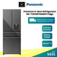 Panasonic 583L Premium 4-door Refrigerator NR-YW590YMMM Fridge Refrigerator Peti Sejuk Peti Ais 冰箱