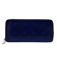 【二手】LOUIS VUITTONM30447 垂直拉鍊錢包 Taigarama 長錢包、卡片包、零錢包，藍色