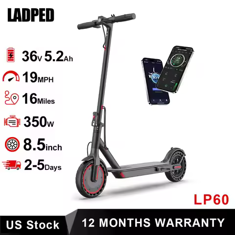 AOVOPRO LADPED LP60 Electric Scooter 350W 19mph Max Speed 8.5inch tire Folding Electric Scooter 16mi