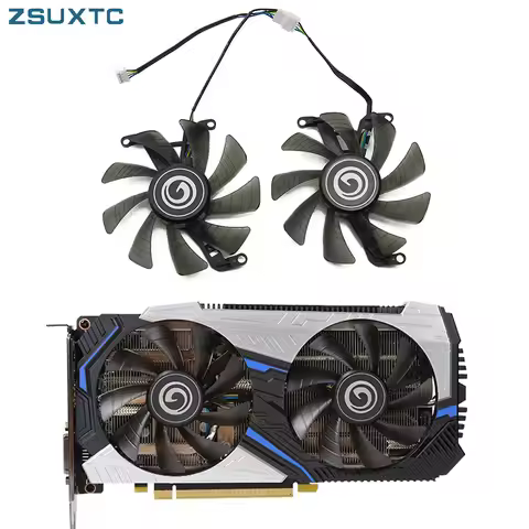 2Pcs/lot T129215SU 85mm 4pin RTX2070 GPU Cooler For Galax Geforce RTX 2070 2060 Super Will Graphics 