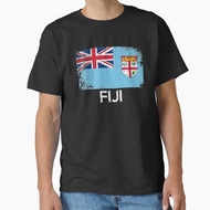 Fijian Flag Design | Vintage Made In Fiji Gif  New independent creative art O-neck Tee T-Shirt
