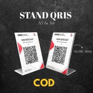QRIS A6 2mm STAND QRIS TENT/ TENT CARD/ TENT BROCHURE/ (10.5 x 15 x 7)