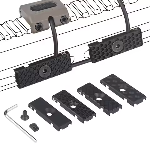 Tactical CNC Aluminum M-K Metal Wire Guide System Cable Management Rail Cover Surefire Tail Switch M