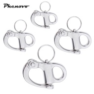 [Phenovo]  Stainless Steel Swivel Shackle  Chain Eye Shackle Swivel Snap Hook Sailing Boat Ring