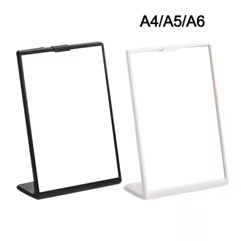 Acrylic Panel Wine Catalog Menu Display Stand A4 A5 A6 Desktop Ornament Table Card Sign Holder Trans