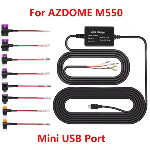 for AZDOME Hardwire Kit Parking Surveillance Cable AZDOME M550 Pro GS63H Dash Cam 24H Parking Monito