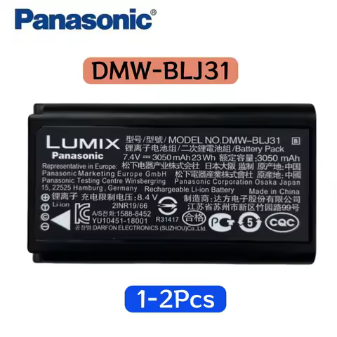 Original New Battery DMW‑BLJ31 for Panasonic Lumix DC‑S1 S1R S1H Mirrorless Camera 7.4V 3050mAh Li‑i