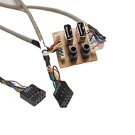 70cm 2-Port Dual USB 2.0 9Pin 3.5mm HD Audio Mic SPK Interface Motherboard I/O Extension Cable Front