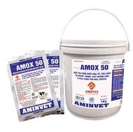 Amox 50% aminvet (1kg) viêm ruột tiêu chảy tụ huyết trùng gia súc gia cầm