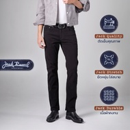 กางเกงยีนส์ผู้ชาย ทรงกระบอกเล็ก Jack Russel Klassik J-1161/4 Slim Fit Black