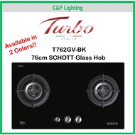 Turbo Incanto 76cm 2 Burner Cooker Hob Gas Stove Glass Hob T762GV