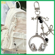Bla Star Moon Universe Pattern Earphone Bag Keychain Fashion Trendy Keyrings