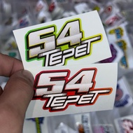 STICKER 54 TEPET PANTUL CAHAYA | STICKER MOTOR | STICKER KERETA