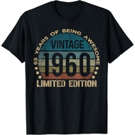 65th Anniversary Birthday T-Shirt Limited Edition Vintage 1960 Gifts For The Elderly 65 Years Old