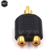 1PC NEW Audio Sockets Converter RCA Male to 2RCA Female AV Audio Video Y Splitter Adapter Phono Splitter Joiner Adapter