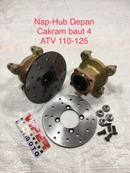 NAP - HUB RODA DEPAN CAKRAM BAUT 4 ATV-GOKART-BUGGY 110-125