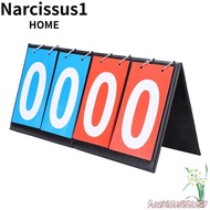 NARCISSUS Portable Flip Scoreboard, Portable Design 2-Digit Easy Flip Score Keeper, Game Counter 3-D
