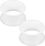 2/8Pcs Silicone Gauges for Ears 00G-25mm Flexible Ear Tunnels Gauges Double Flared Ear Gauges Hypoal