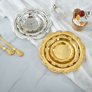 mangkuk tingkat doorgift kitchenware gift set Dulang kecil logam yang timbul, piring hiasan, pemegan