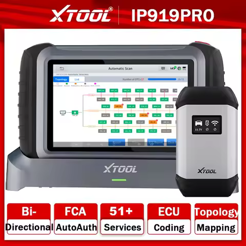 XTOOL InPlus IP919PRO Diagnostic Tool ECU Programming Coding Auto Scanner Bidirectional 51+ Resets W