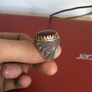 Cincin Perak Akik Yaman 100% Asli