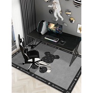 HY&amp; Study Soundproof Floor Mat Bedroom Carpet Computer Chair Foot Mat Gaming Chair Room Office Desk Chair Swivel Chair H