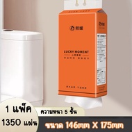 Lucky Moment กระดาษทิชชู่มัลติเพลส 5ชั้น ปลอดภัย ปราศจากน้ำหอม 24ม้วน/แพ็ค สำหรับบ้านและสำนักงาน พร้