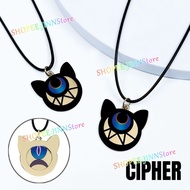 -JINN-CIPHER Necklace Game HONKAI STAR RAIL CIFERA Metallic Cat Face Pendant Necklace Cosplay Access