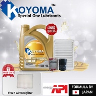 TOYOTA VIOS 1.5 (2nd MODEL) NCP93 OIL FILTER + AIR FILTER + KOYOMA 5W40 FULLY SYNTHETIC ENGINE OIL