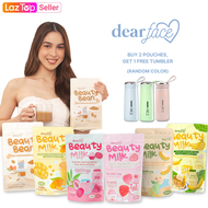 Dear Face Beauty Milk Collagen Drink, (Strawberry, Lychee, Mango, Melon, Banana, Beauty Bean Coffee)