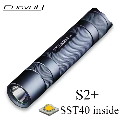 Convoy S2 Plus SST40 Flashlight Linterna Led High Powerful 18650 Flash Light 1800lm Camping Fishing 