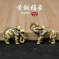 ✨Copper solid copper elephant ornaments, copper pair of lucky elephant handles, antiqu铜实心铜大象摆件铜一对福象手