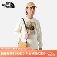 北面（The North Face）卫衣男秋冬户外舒适圆领长袖宽松套头针织衫 N3N/白色 L/175