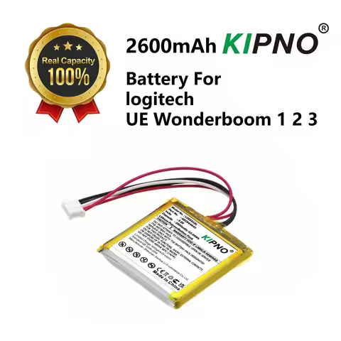 KIPNO 3.6V 944643 2600mAh Replacement Battery For Logitech UE WONDERBOOM 1 2 3 Bluetooth Speaker 360